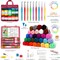 Crochet Yarn Kit for Beginners & Adults – 1650 Yards, 30 Color Acrylic Skeins, Complete 73-Piece Crochet Set with Hooks, Accessories & User Manual for Amigurumi, Scarves & DIY Projects